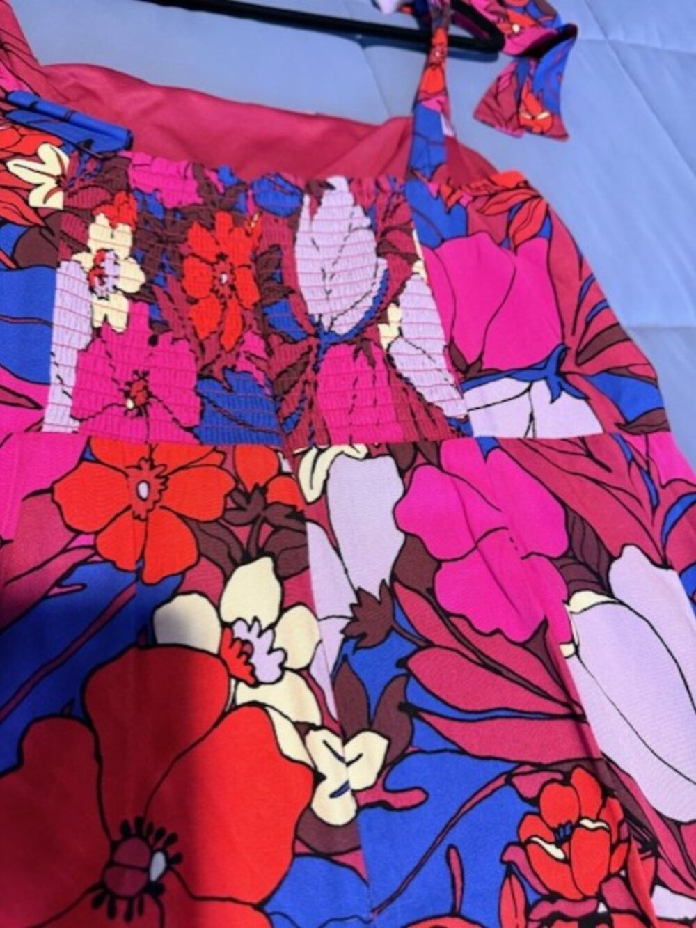 Adrianna by Adrianna Papell Women's Purple Floral Tie-Shoulder Dress Size 16 NWT - Picture 6 of 16